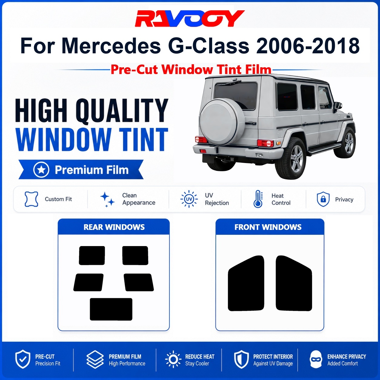 Privacy Screen Protector - Premium Pre-Cut Window Tint For Mercedes