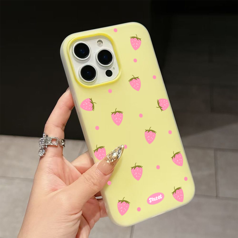 Sweet Pink Strawberry Pattern  - đánh giá và giá Xiaomi Redmi Note 13
