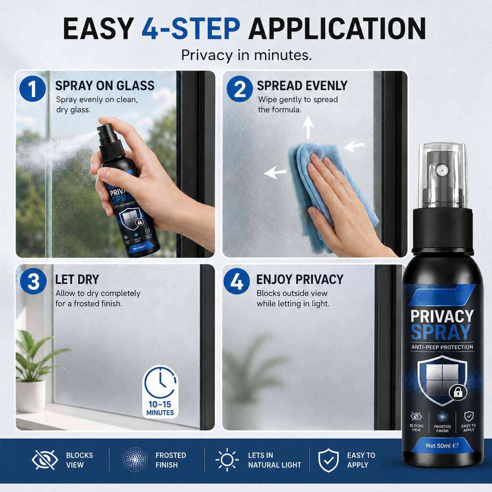 50ml Glass Frosting Spray Priv - đánh giá và giá Privacy Screen Protector