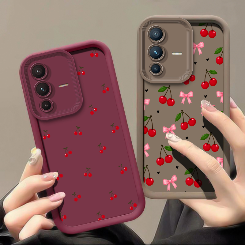 Bow Cherry Pattern Phone Case  - đánh giá và giá Vivo V40